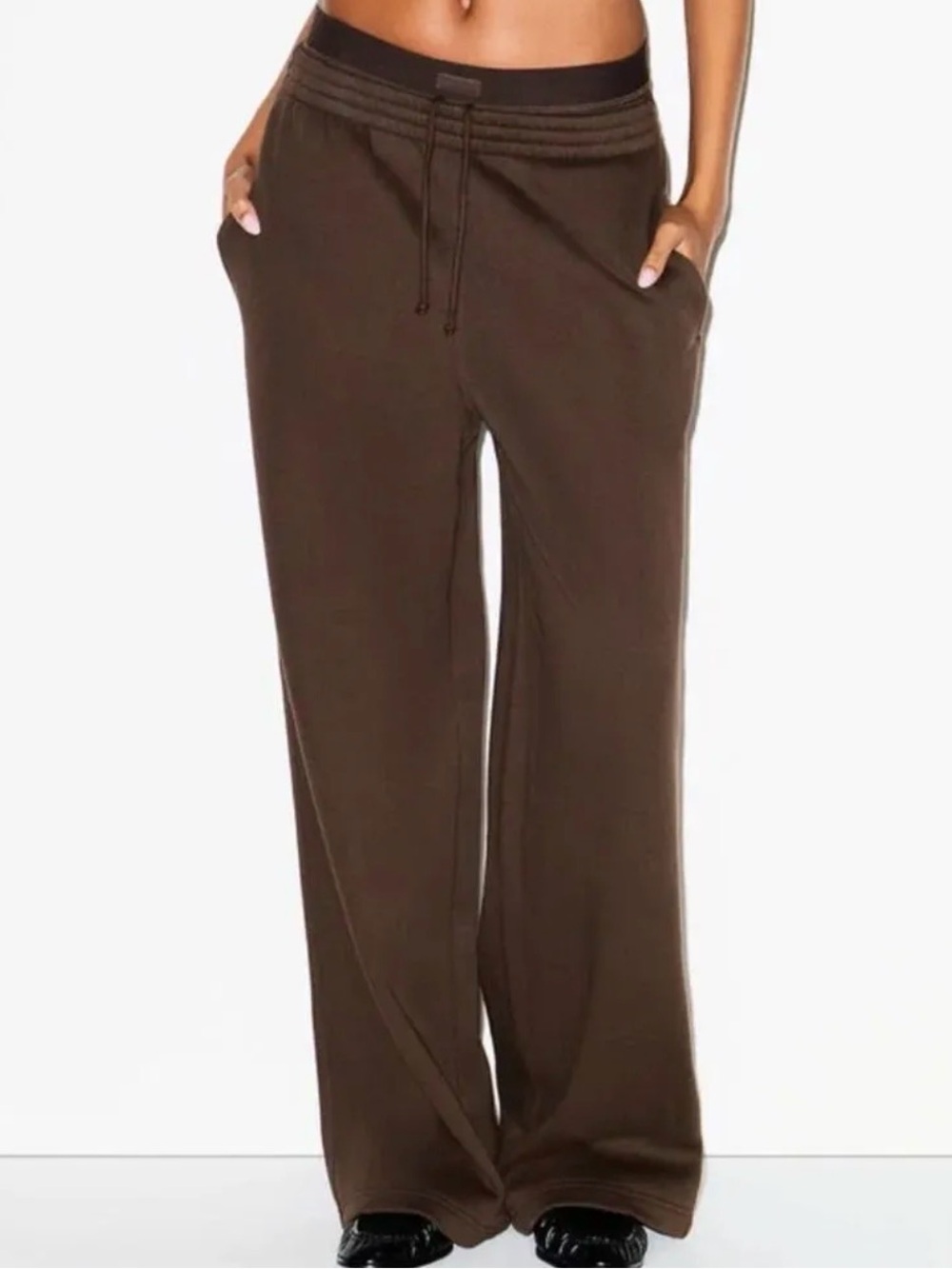 SKIMS cotton fleece exposed boxer pant